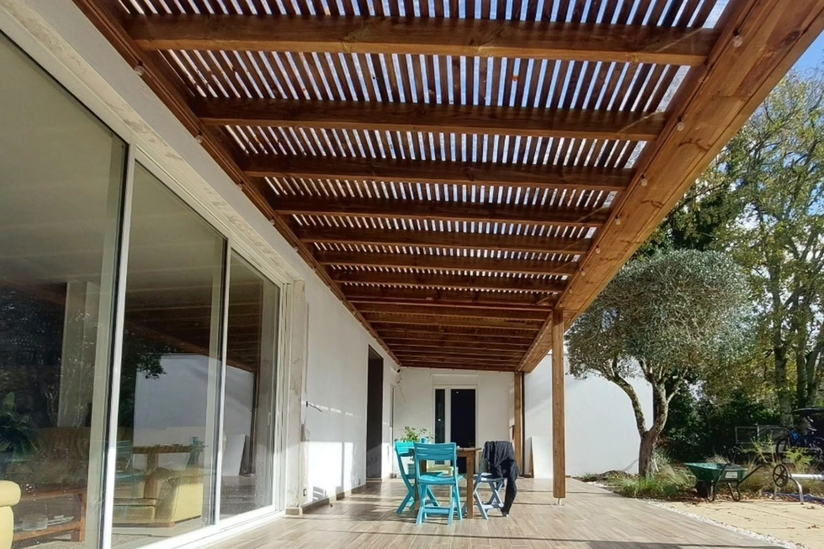 pergola bois bioclimatique landes à tosse